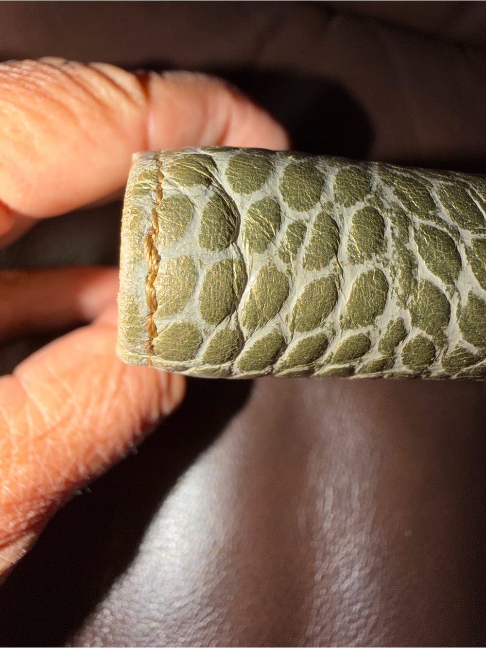 Anteprima Gold Croc-Embossed Clutch Long Wallet GUC - Picture 10 of 14